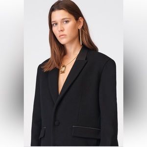 Zara New Black Elegant  WOOL COAT WITH PLEATED LINING LIMITED EDITION. Size M